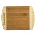 Customized 2-Tone Bamboo Bar Board - 8 inch
