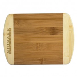 Customized 2-Tone Bamboo Bar Board - 8 inch