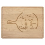 8.75" x 11.5" Maple Wood Cutting Boards w/ Drip Ring with Logo