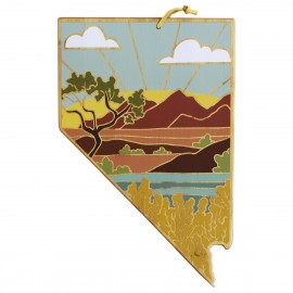 Nevada State Shaped Cutting & Serving Board w/Artwork by Summer Stokes with Logo