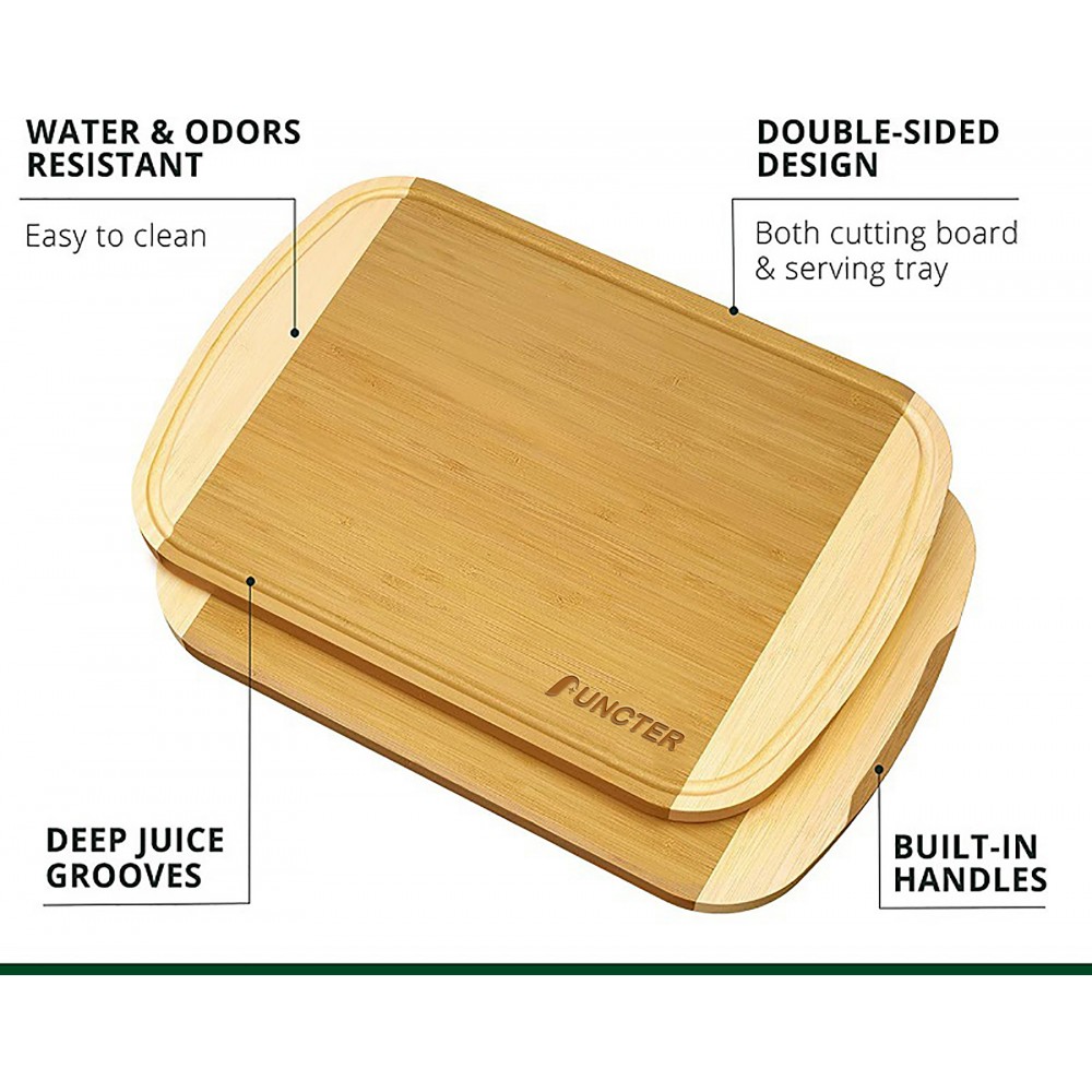 Logo Branded 6'' X 9'' Two-Tone Bamboo Cutting Board