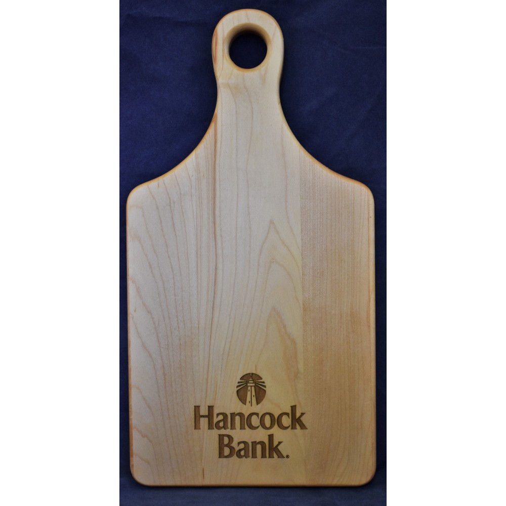Maple Cutting Board With Handle 7 x 13.5 x .5" Logo Branded Maple Cutting Board With Handle 7 x 13.5 x .5" Logo Branded