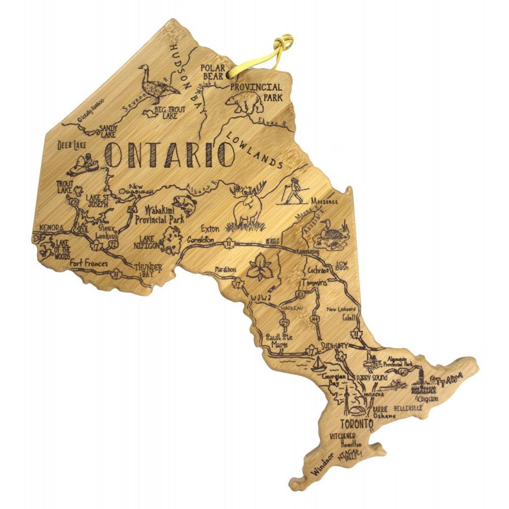 Custom Imprinted Totally Bamboo Destination Ontario Cutting & Serving Board Custom Imprinted Totally Bamboo Destination Ontario Cutting & Serving Board
