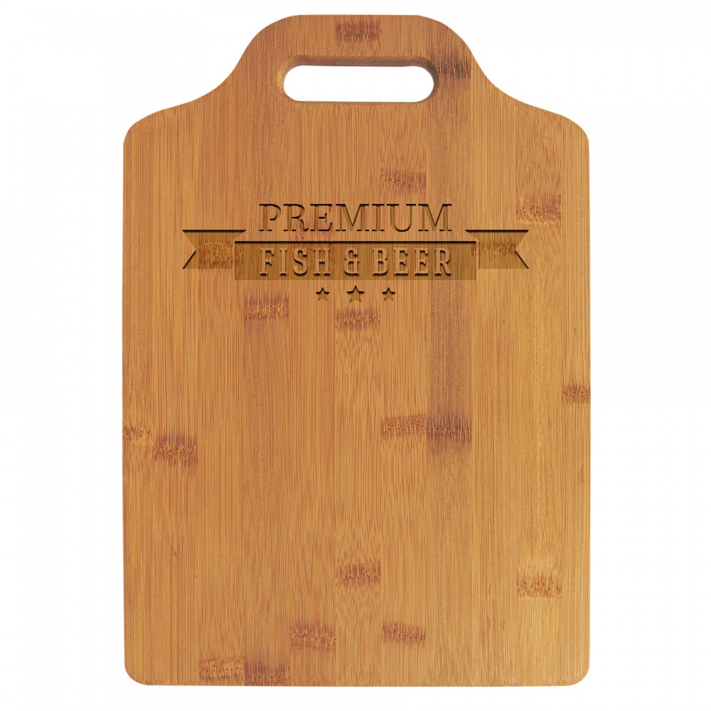 Promotional 13" x 9" Bamboo Cutting Board with Handle