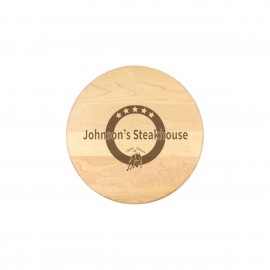 15" Maple Round Cutting Board with Logo