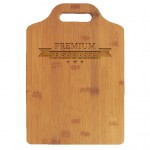 Logo Branded Bamboo Board with Handle, 9" x 6"