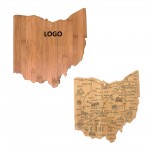Custom Engraved Ohio State Shaped Serving Cutting Board