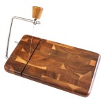 Rock & Branch Series Acacia Wood Serving Board with Cheese Slicer with Logo