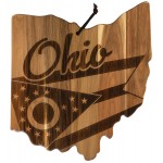 Custom Rock & Branch Origins Series Ohio State Shaped Wood Serving & Cutting Board