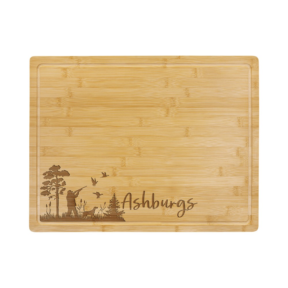 19" x 15" Bamboo Cutting Board with Juice Groove with Logo