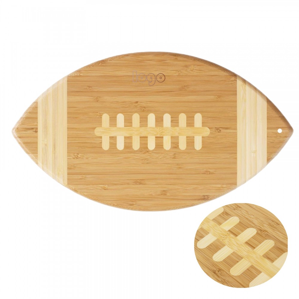 Logo Branded Football Shaped Bamboo Chopping Board (direct import) Logo Branded Football Shaped Bamboo Chopping Board (direct import)