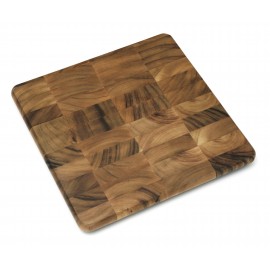 Lipper Acacia 14 Inch Square Chopping Block with Logo