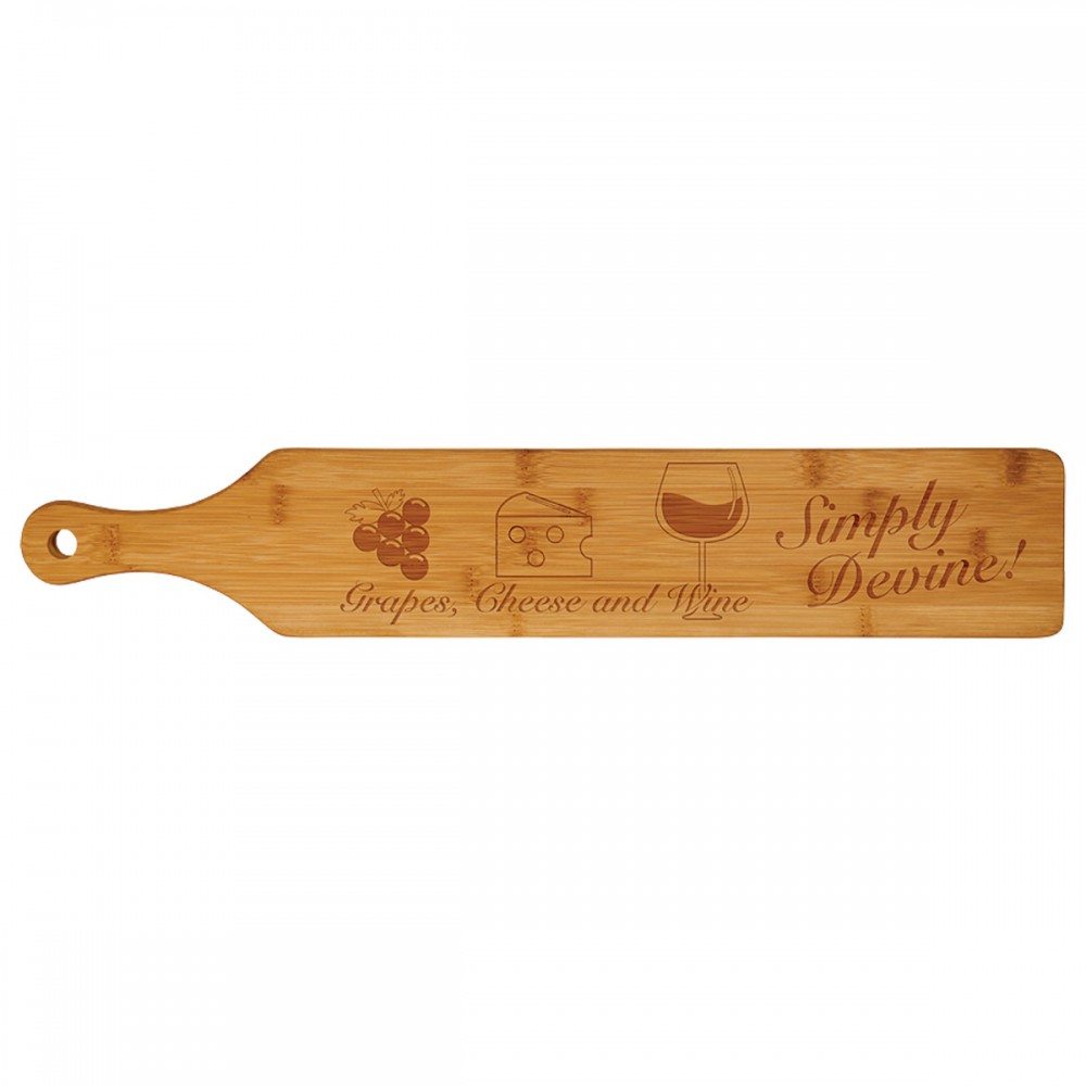 4" x 22" Bamboo Paddle Cutting Board with Logo