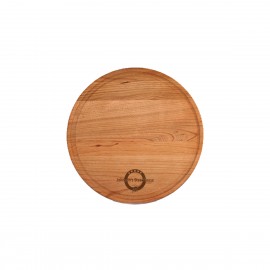 13 1/2" Cherry Round Cutting Board with Juice Groove with Logo