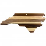 Logo Branded Rock & Branch Shiplap Series North Carolina State Shaped Wood Serving & Cutting Board
