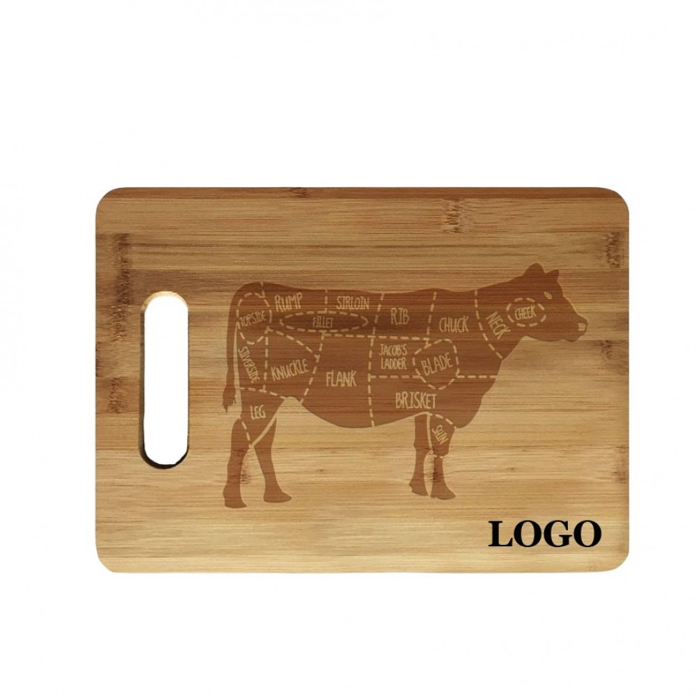 Bamboo Brown Cutting Board with Logo