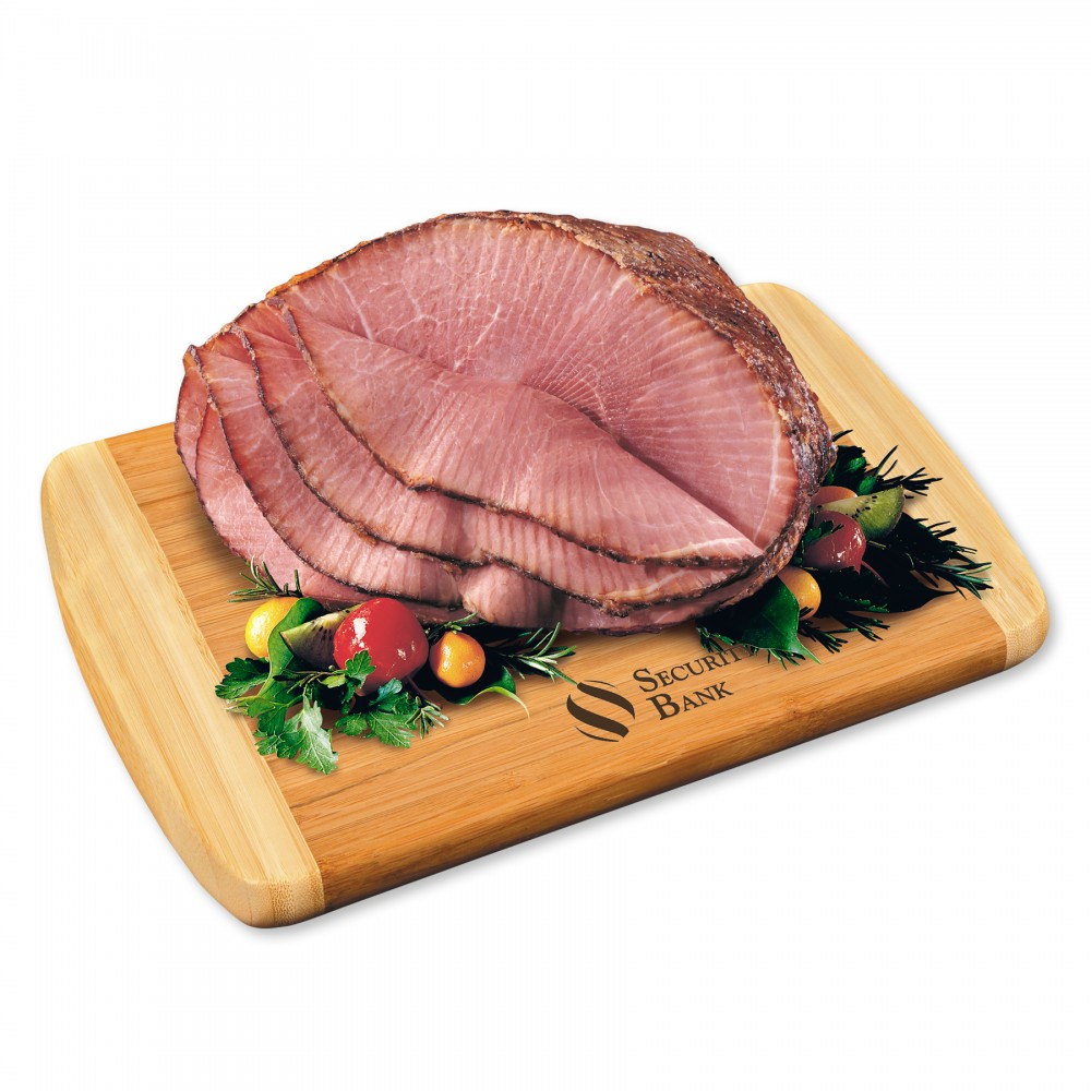 Spiral-Sliced Half Ham w/Cutting Board with Logo Spiral-Sliced Half Ham w/Cutting Board with Logo
