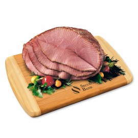 Spiral-Sliced Half Ham w/Cutting Board with Logo  Spiral-Sliced Half Ham w/Cutting Board with Logo