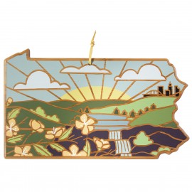 Custom Pennsylvania State Shaped Serving & Cutting Board w/Artwork by Summer Stokes