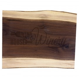 11.5" x 15" Black Walnut Cutting and Charcuterie Board with Logo