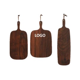 Custom Imprinted Walnut Wood Bread Board With Handle