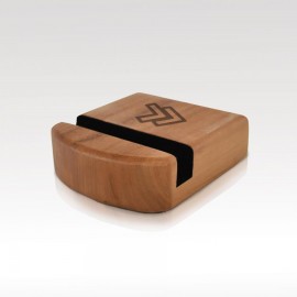 Mahogany Display Stand With 1 Slot with Logo