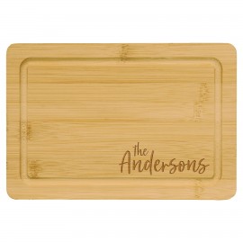 9" x 6" Bamboo Cutting Board with Drip Ring 9" x 6" Bamboo Cutting Board with Drip Ring with Logo