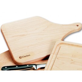 12" Wood Cutting Board w/Paddle Handle with Logo