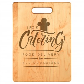 13-3/4" x 9-3/4" Maple Cutting Board with Logo