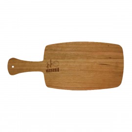 Logo Branded 8" x 18 1/2" Cherry Paddle Cutting Board