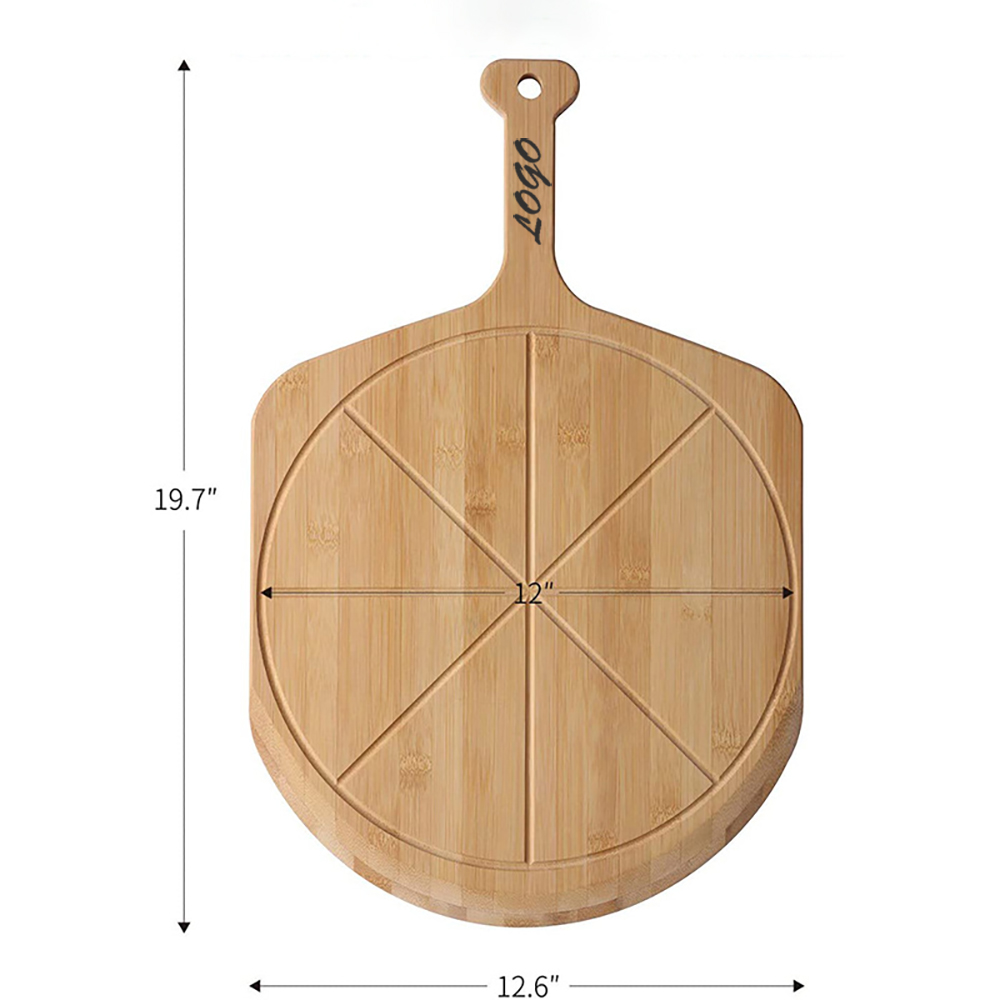 Bamboo Board Pizza Plate with Logo