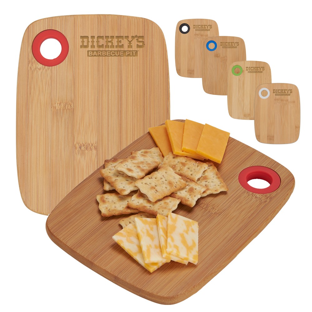 Customized Bamboo Cutting Board with Silicone Ring Customized Bamboo Cutting Board with Silicone Ring