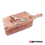 Customized Swissmar Paddle Cutting Board & Knife Set - Acacia