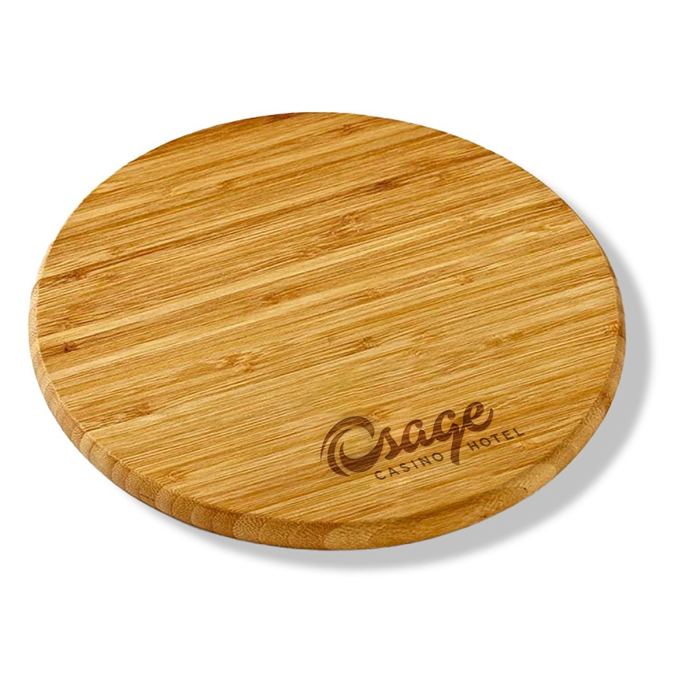 Round Bamboo Cutting Board with Logo