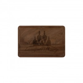 Logo Branded 9" x 6" Walnut Cutting Board with Juice Groove