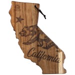 Rock & Branch Origins Series California State Shaped Cutting & Serving Board with Logo