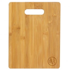 11" Bamboo Cutting Board with Handle with Logo