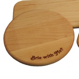 Logo Branded Round Cheese & Cracker Cutting Board