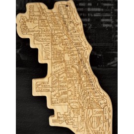 Custom Chicago City Life Cutting & Serving Board  Custom Chicago City Life Cutting & Serving Board