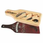 Custom Imprinted 5 1/2 x 13 1/2 Wine and Cheese Set with 5 Tools