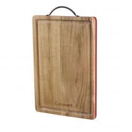 Personalized Cuisinart 15" Acacia Cutting Board w/Red Color Band  Personalized Cuisinart 15" Acacia Cutting Board w/Red Color Band