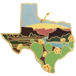 Personalized Texas State Shaped Cutting & Serving Board w/Artwork by Summer Stokes