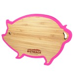 Pig Bamboo Trivet w/Silicone Edge with Logo