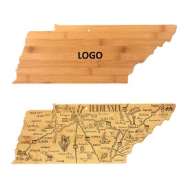 Custom Engraved Tennessee State Shape Serving Cutting Board
