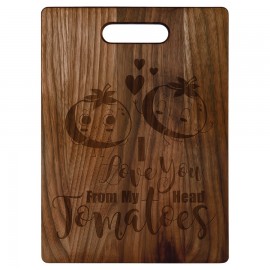 Logo Branded 13 3/4" x 9 3/4" Walnut Cutting Board