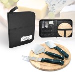 Normandy 5 Piece Cheese Set and Cutting Board with Logo