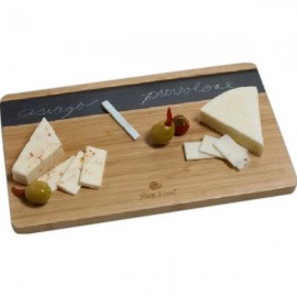 BistroTek Feast Slate Premium Bamboo Cutting Board with Logo