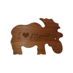 Custom Walnut Moose-Shaped Cutting Board
