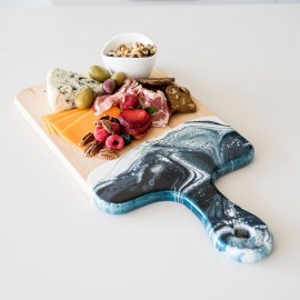Medium Acacia Cheese Board with Logo  Medium Acacia Cheese Board with Logo