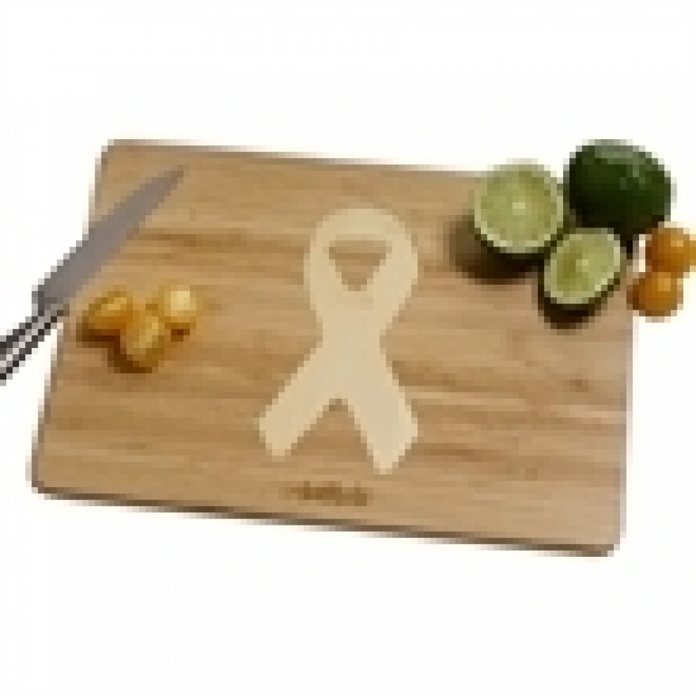 Custom Imprinted Awareness Ribbon Bamboo Cutting Board Custom Imprinted Awareness Ribbon Bamboo Cutting Board